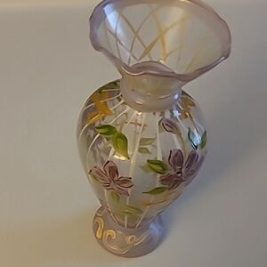 Tracy Porter Floral Painted Glass Vase